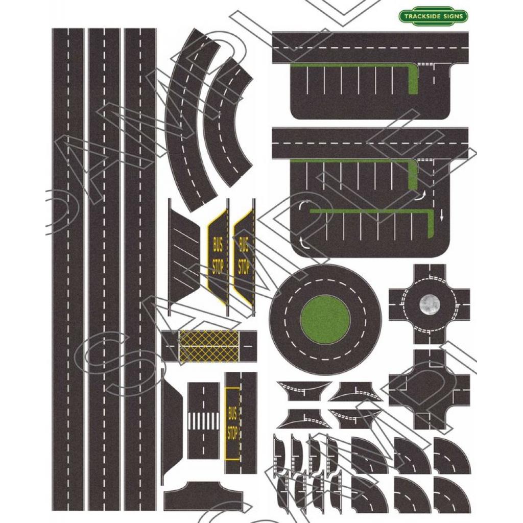 Road Layout Sheet N Gauge 2mm 33mm wide Model Railway Tarmac Road