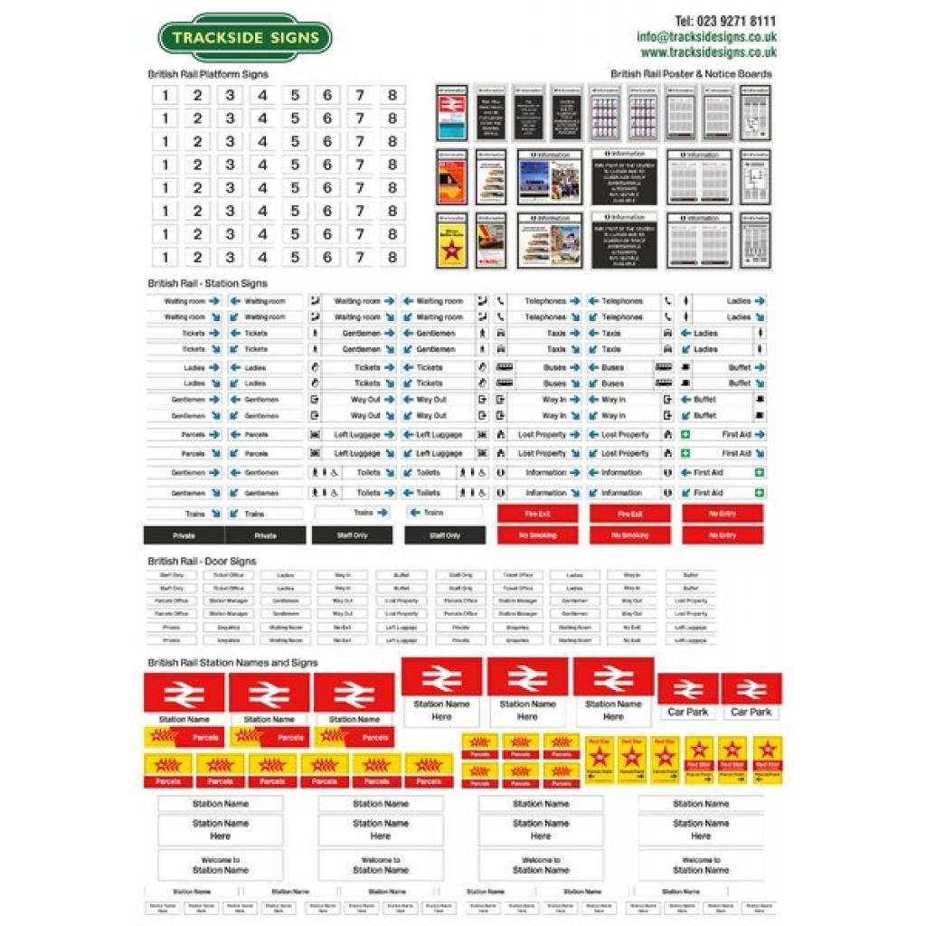 British Rail Station Signs Full Set - OO Gauge | Model Railway ...