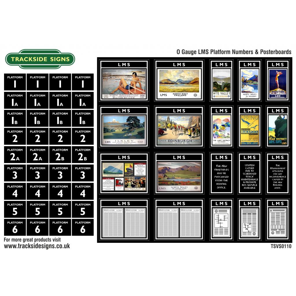 LMS - Full Station Sign Set - O Gauge | Model Railway Signs | Trackside ...