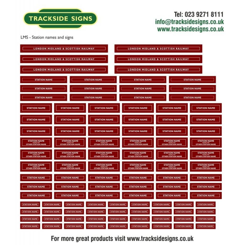 Station Name Only Signs N Gauge Model Railway Trackside Signs