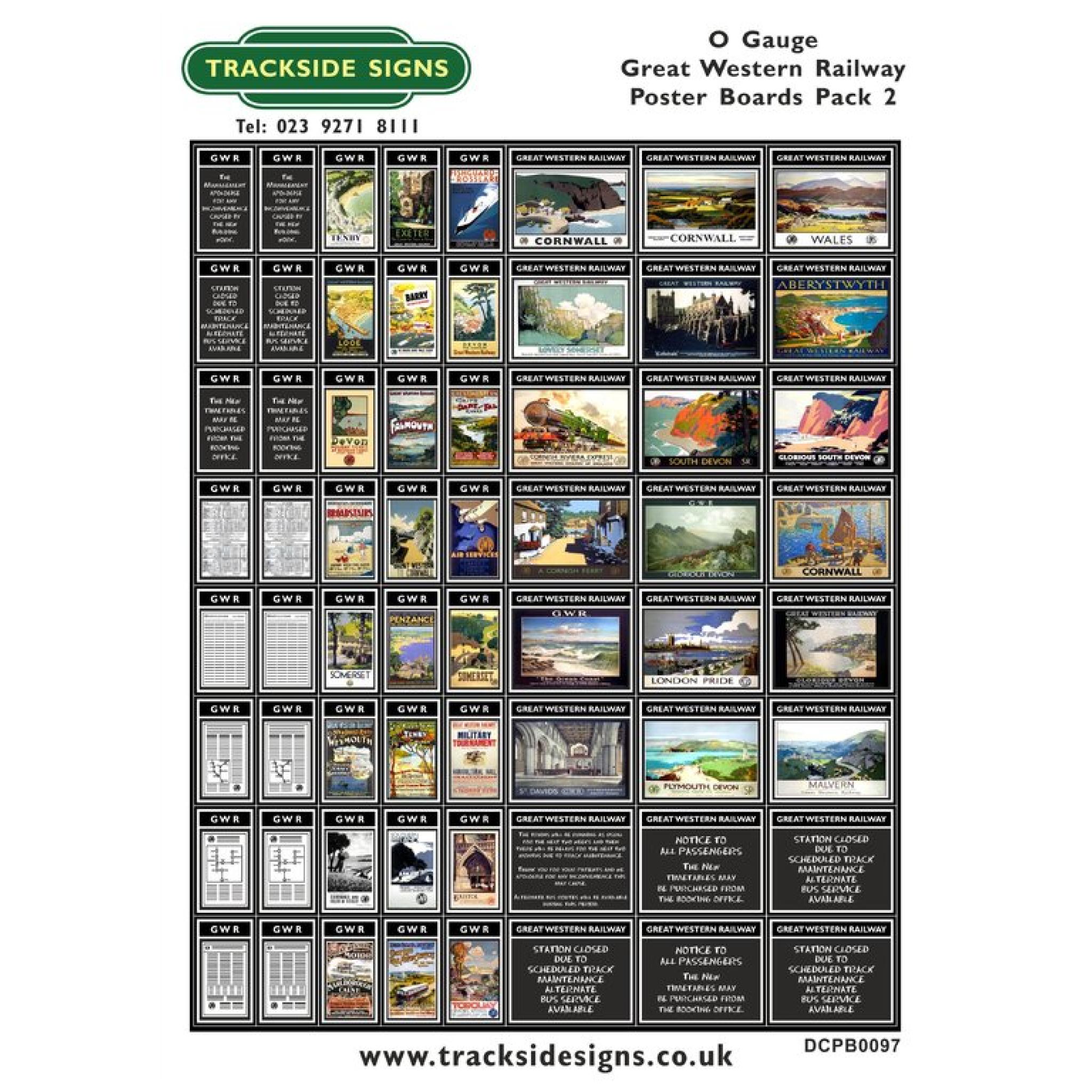 Die Cut GWR Poster Boards Pack 2 (Brown) - O Gauge - Foto 6