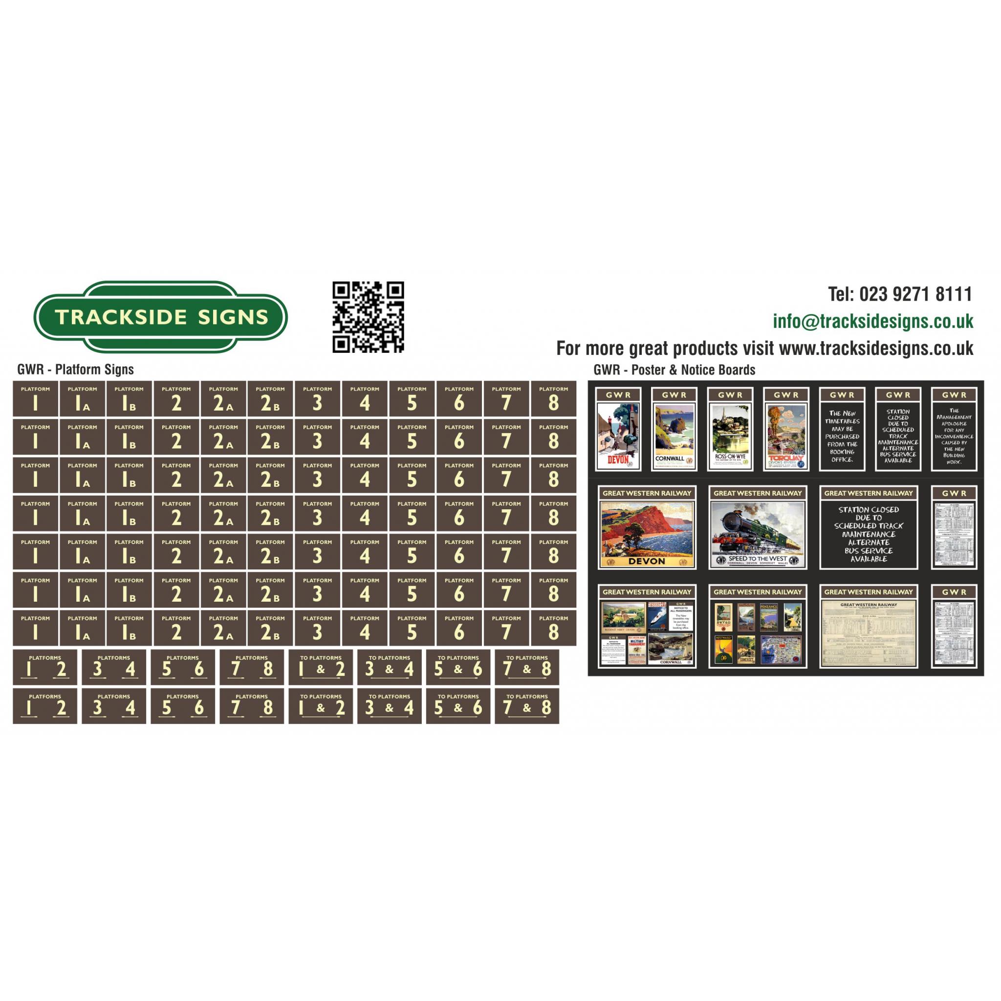 GWR Full Station Set - OO Gauge | Model Railway Name Signs | Trackside ...