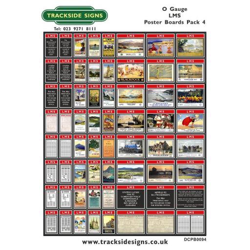 Die Cut LMS Poster Boards Pack 4 (Red) - O Gauge
