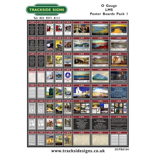 Die Cut LMS Poster Boards Pack 1 (Red) - O Gauge