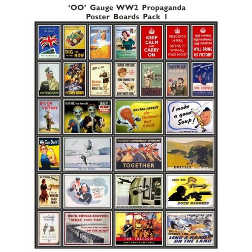 Die Cut WW2 Propaganda Poster Boards Pack 1