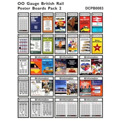 Die Cut British Rail Poster Boards OO Gauge - Pack 2