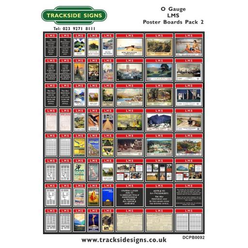 Die Cut LMS Poster Boards Pack 2 (Red) - O Gauge
